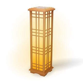 Techko Outdoor Solar Japanese Zen Lantern Large