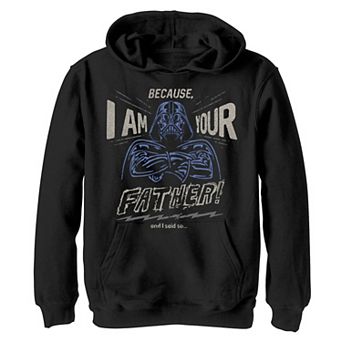 Boys 8-20 Star Wars Darth Vader Because I Am Your Father And I Said So Hoodie