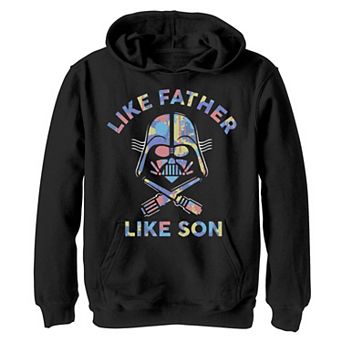 Boys 8-20 Star Wars Darth Vader Like Father Like Son Paint Splatter Hoodie