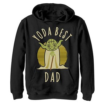 Boys 8-20 Star Wars Yoda Best Dad Cartoon Yoda Hoodie