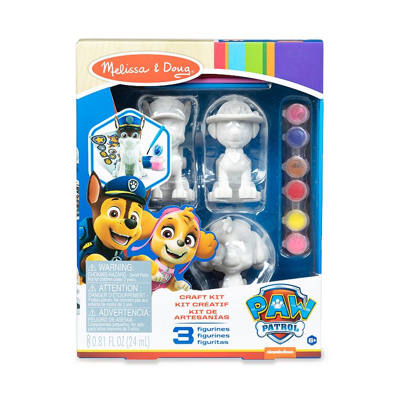 Melissa and Doug Paw Patrol Craft Kit Pup Figurines, Set of 3