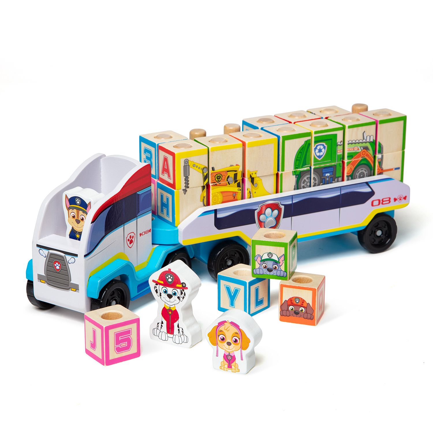 Детский конструктор Melissa & Doug PAW Patrol Wooden ABC Block Truck — фото 1