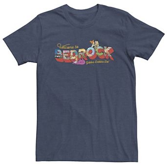 Big & Tall The Flintstones Bedrock Destination Card Tee