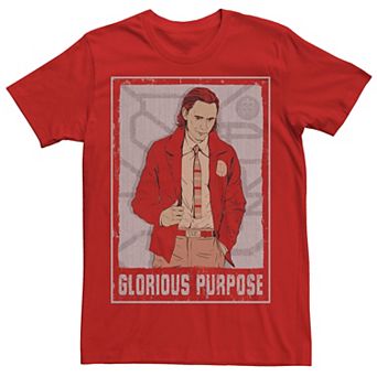 Men's Marvel Loki Glorious Purpose Poster Tee