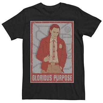 Men's Marvel Loki Glorious Purpose Poster Tee