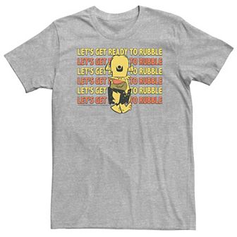 Big & Tall The Flintstones Barney "Let's Get Ready To Rubble" Tee