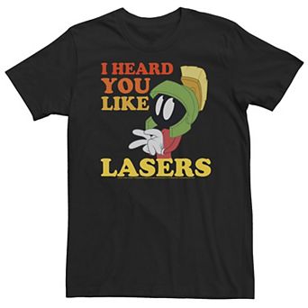 Big & Tall Looney Tunes Marvin The Martian Lasers Sarcasm Text Tee
