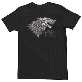 Big & Tall Game Of Thrones Iron Wolf Logo Tee