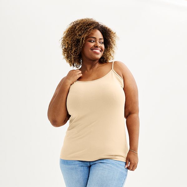 Plus Size Sonoma Goods For Life® Spaghetti Strap Cami - Lea Peach (4X)