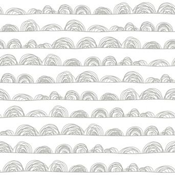 Roommates Doodle Scallop Peel & Stick Wallpaper