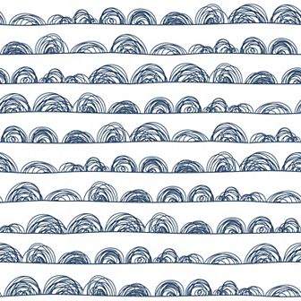 Roommates Doodle Scallop Peel & Stick Wallpaper