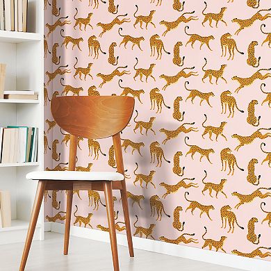 Roommates Cheetah Cheetah Peel & Stick Wallpaper