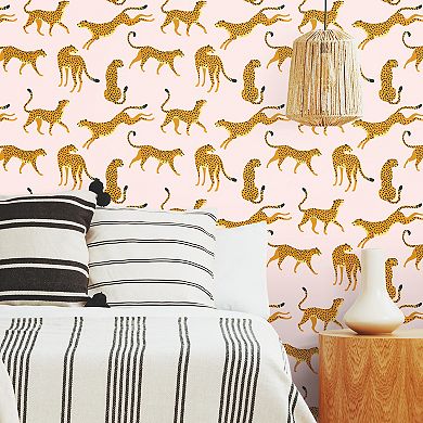 Roommates Cheetah Cheetah Peel & Stick Wallpaper