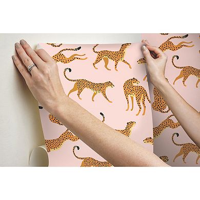 Roommates Cheetah Cheetah Peel & Stick Wallpaper