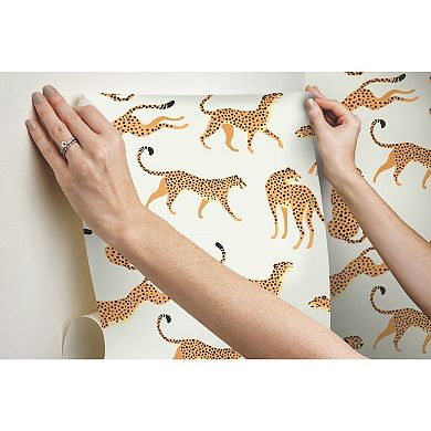 Roommates Cheetah Cheetah Peel & Stick Wallpaper