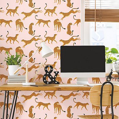 Roommates Cheetah Cheetah Peel & Stick Wallpaper