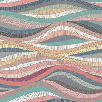Roommates Mosaic Waves Peel & Stick Wallpaper