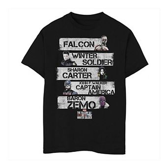 Boys 6-20 Marvel The Falcon And The Winter Soldier Name Stack Tee