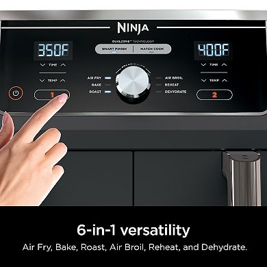 Ninja Foodi 10 qt. XL Dualzone 2-Basket Air Fryer with 6 Functions