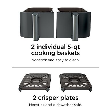 Ninja Foodi 10 qt. XL Dualzone 2-Basket Air Fryer with 6 Functions