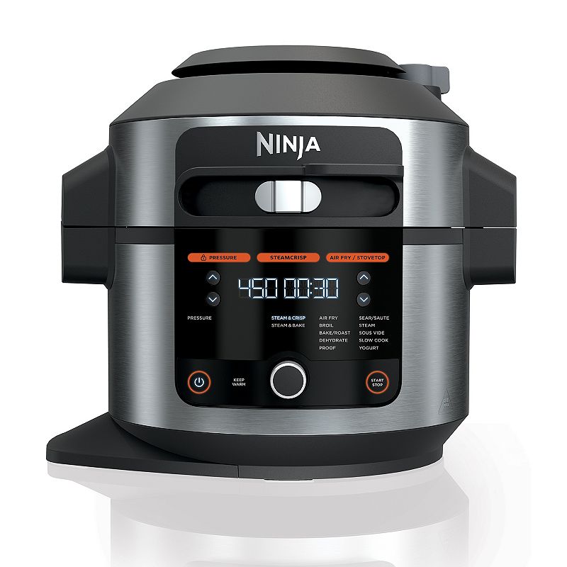 Ninja - Foodi 14-in-1, 6.5-QT Pressure Cooker Steam Fryer with SmartLid - Stainless/Black