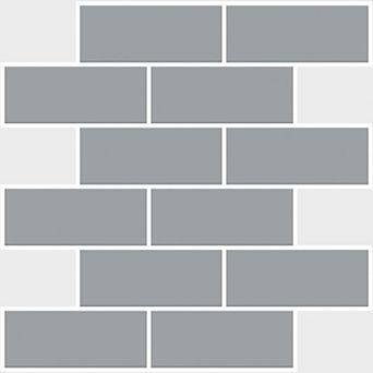 Roommates Gray Subway Peel And Stick Backsplash