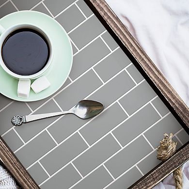 Roommates Gray Subway Peel And Stick Backsplash