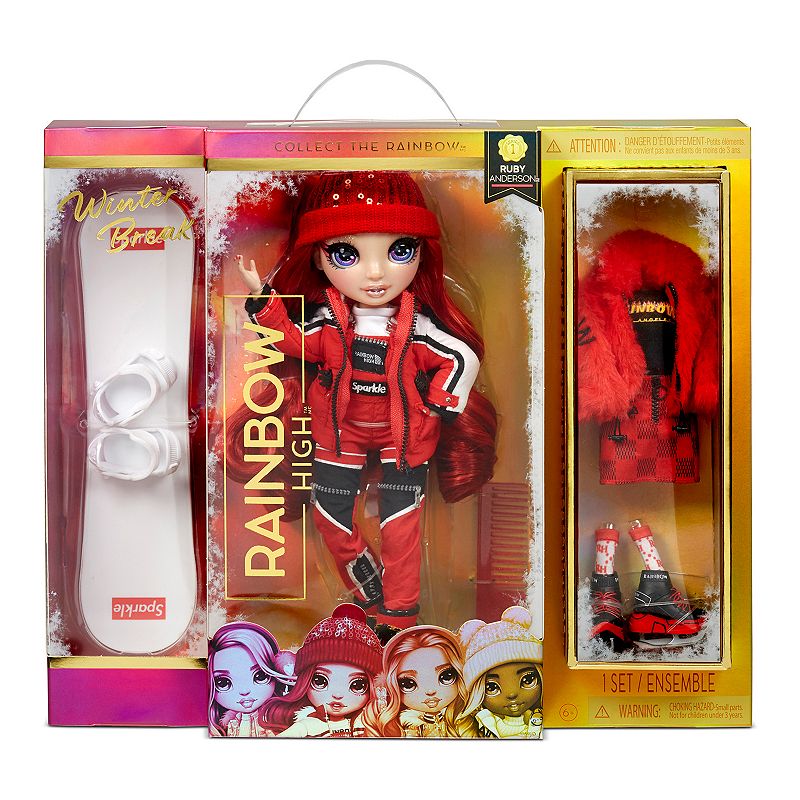 Rainbow High - Winter Break Doll- Ruby Anderson - Red