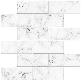 Roommates Carrara Marble Subway P&S Backsplash