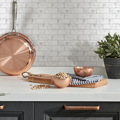 Roommates Carrara Marble Subway P&S Backsplash