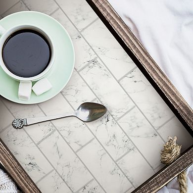 Roommates Carrara Marble Subway P&S Backsplash