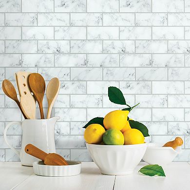 Roommates Carrara Marble Subway P&S Backsplash