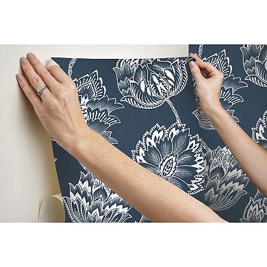 Roommates Batik Jacobean Peel & Stick Wallpaper