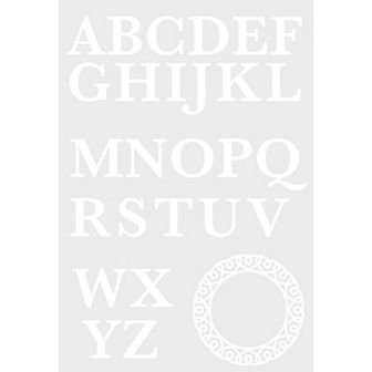 Roommates White Serif Monogram P&S Wall Decals