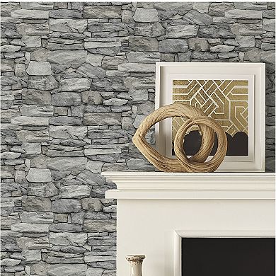Roommates Stone Peel & Stick Wallpaper