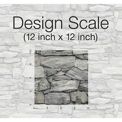 Roommates Stone Peel & Stick Wallpaper