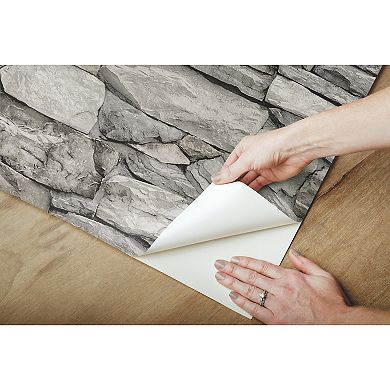 Roommates Stone Peel & Stick Wallpaper