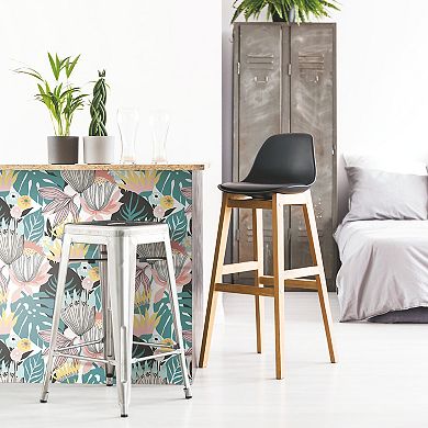 Roommates Retro Tropical Leaves P&S Wallpaper