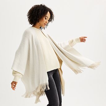 Women's Sonoma Goods For Life® Reversible Fringed Ruana