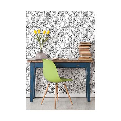 Roommates Vogue Sketches Peel & Stick Wallpaper