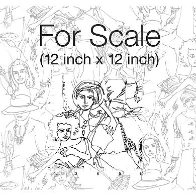 Roommates Vogue Sketches Peel & Stick Wallpaper