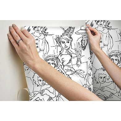 Roommates Vogue Sketches Peel & Stick Wallpaper