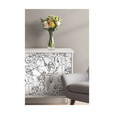 Roommates Vogue Sketches Peel & Stick Wallpaper