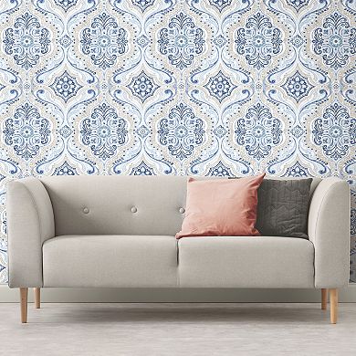 Roommates Bohemian Damask Peel & Stick Wallpaper