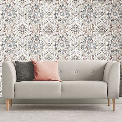 Roommates Bohemian Damask Peel & Stick Wallpaper