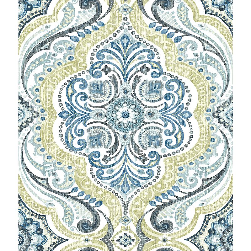 Roommates Bohemian Damask Peel & Stick Wallpaper, Multicolor