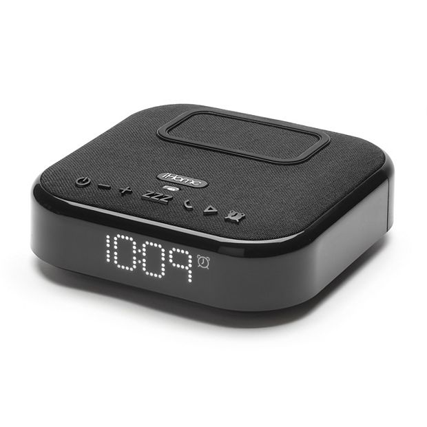 iHome iBTW22 Timebase II Dual Charging Bluetooth Alarm Clock with Wireless  & USB Charging