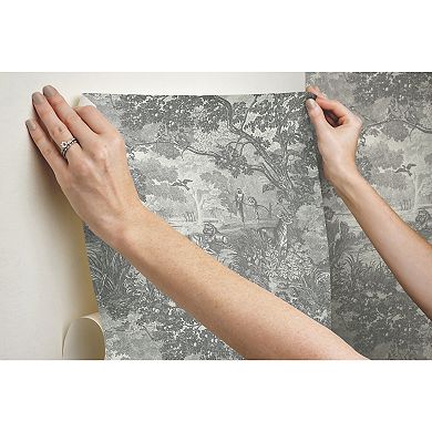 Roommates Jungle Toile Peel & Stick Wallpaper