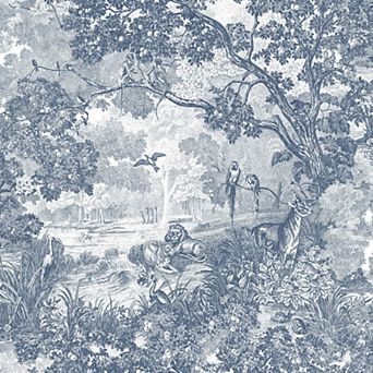 Roommates Jungle Toile Peel & Stick Wallpaper