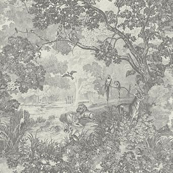 Roommates Jungle Toile Peel & Stick Wallpaper